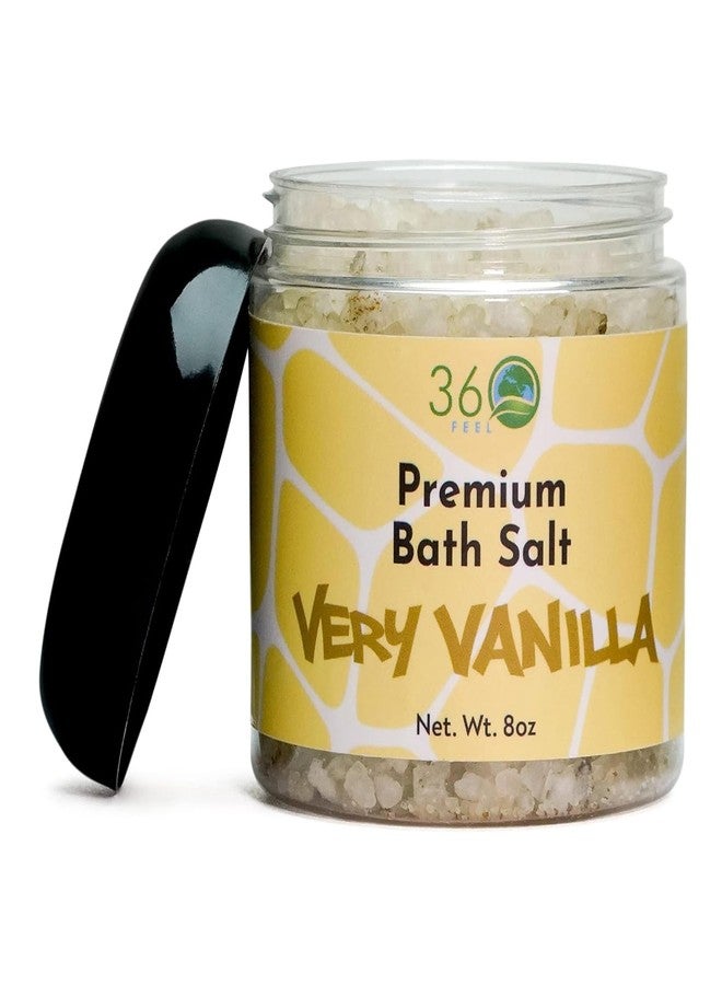 360Feel Very Vanilla Bath Salt for Detoxifying & Nourishing Skin - All-natural & Vegan Body Exfoliator - Bath Soak for Sensitive Skin - Perfect for Facial, Body & Foot Scrubbing - Image 1